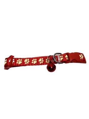 Cat Paw Print Collar w/ Jingle Bell Adjustable Pet Kitten Collar Brand New